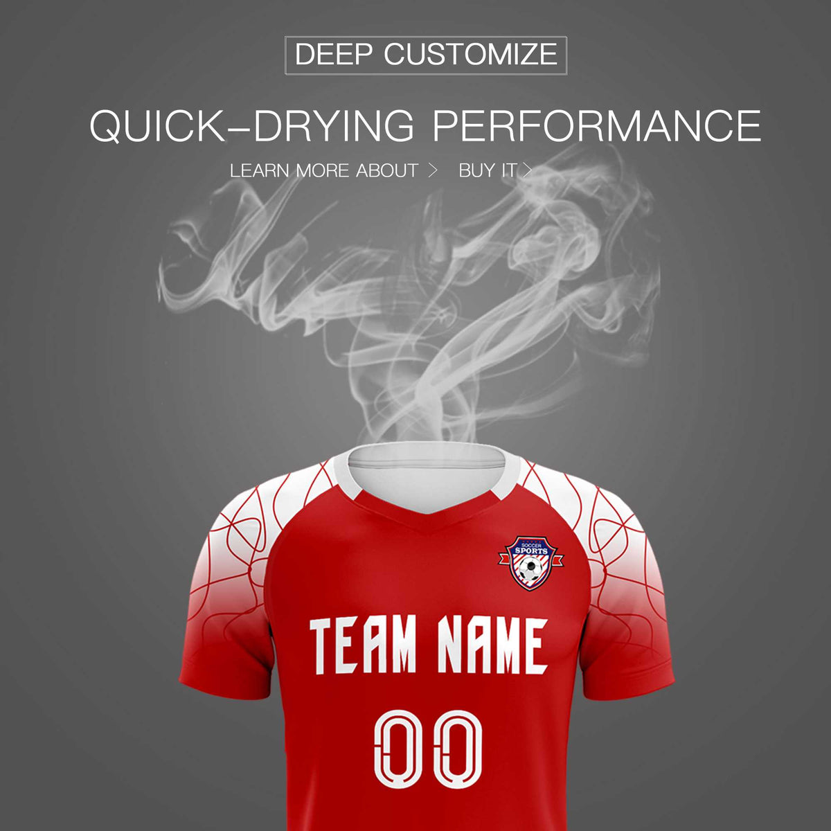 Custom Red Classic Football Training Kit Jersey For Adults/Kids