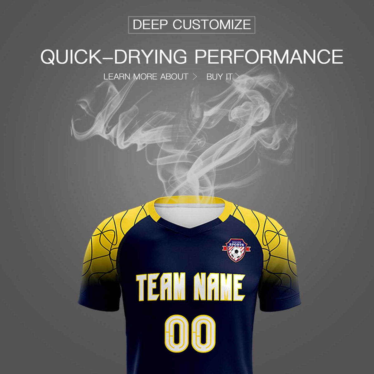 Custom Navy Classic Football Training Kit Jersey For Adults/Kids