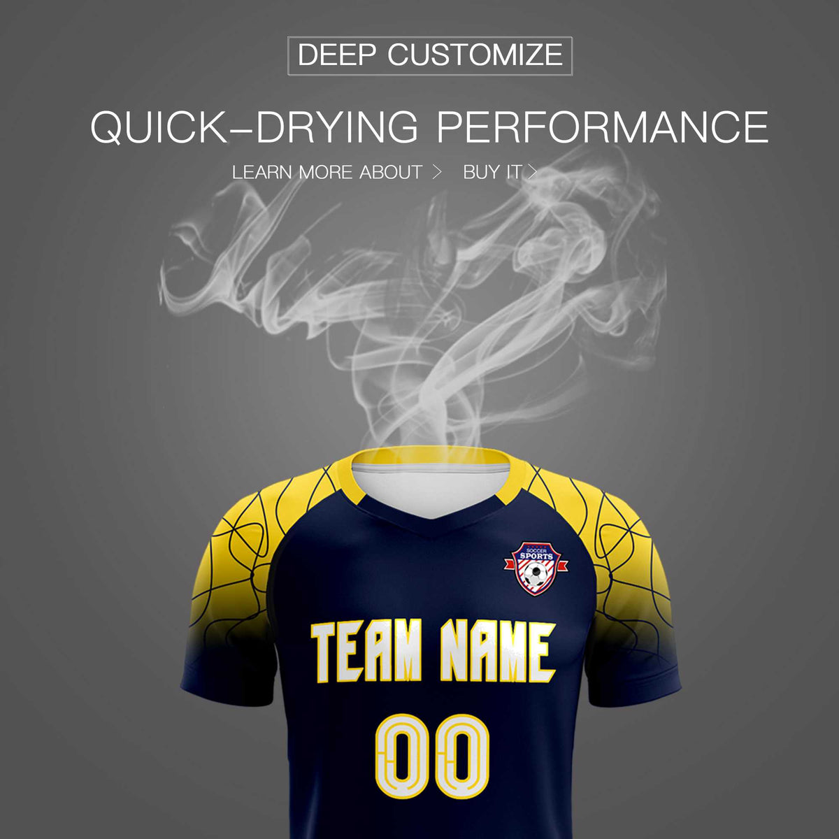 Custom Navy Classic Football Training Kit Jersey For Adults/Kids