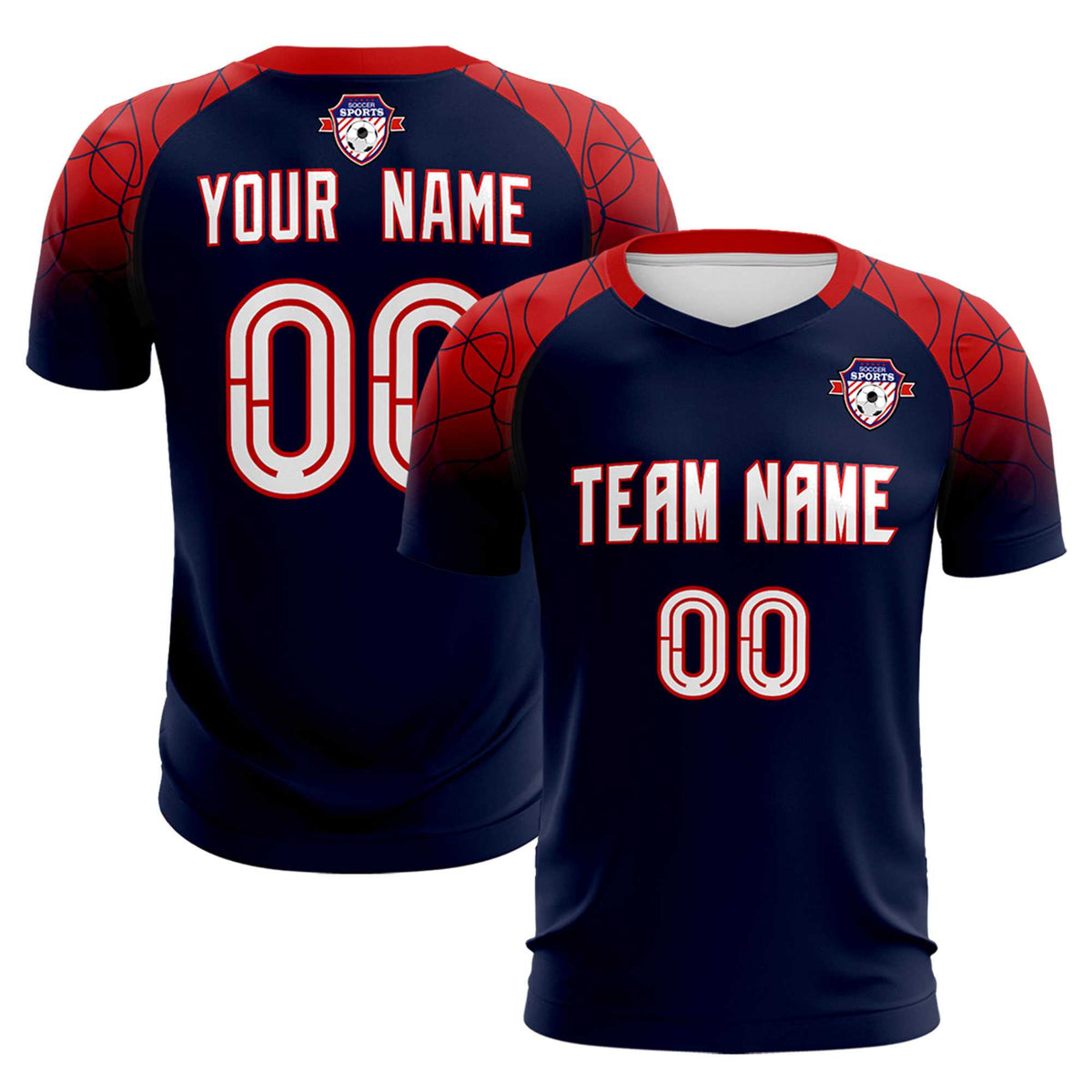 Custom Navy Classic Football Training Kit Jersey For Adults/Kids