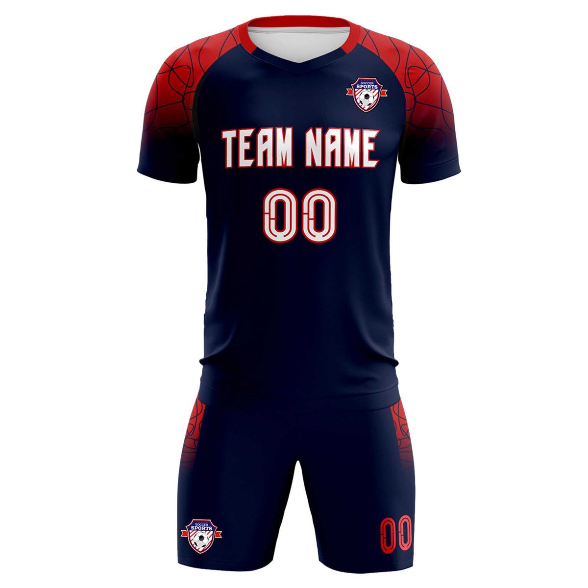 Custom Navy Classic Football Training Kit Jersey For Adults/Kids