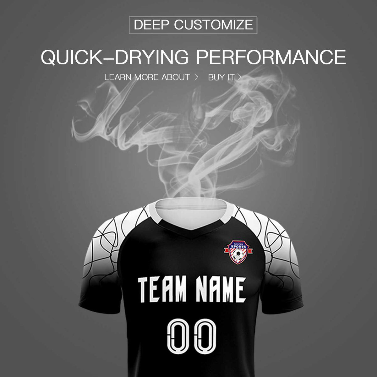 Custom Black Classic Football Training Kit Jersey For Adults/Kids