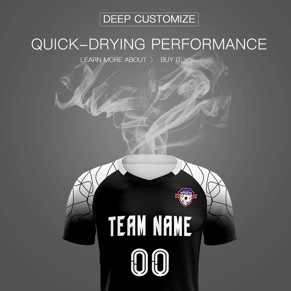 Custom Black Classic Football Training Kit Jersey For Adults/Kids