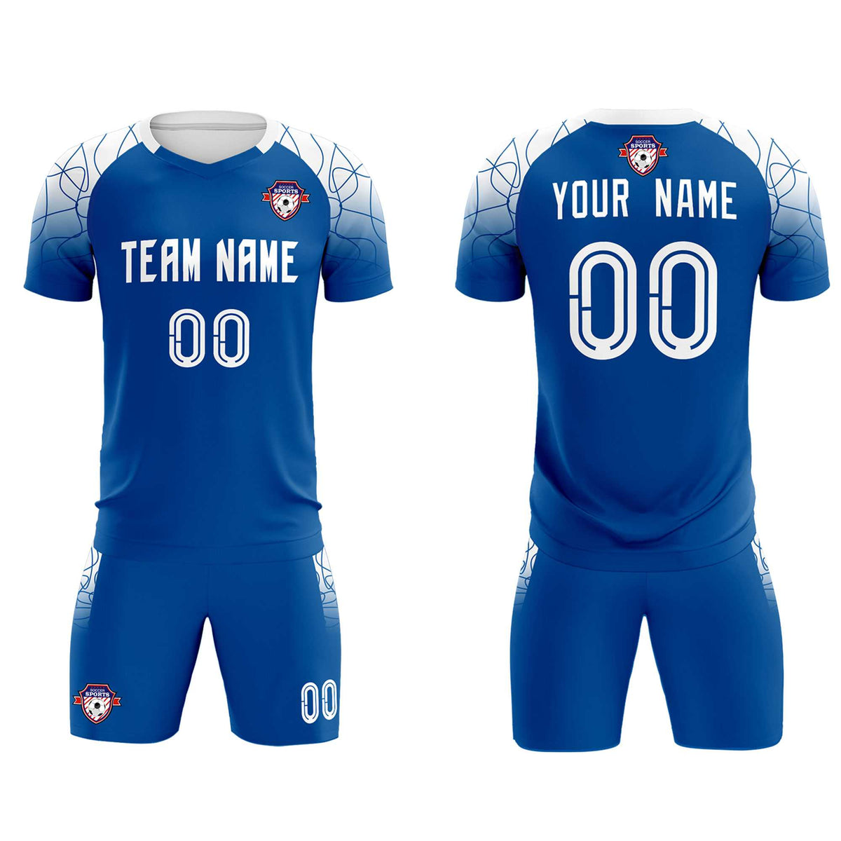 Custom Navy Classic Football Training Kit Jersey For Adults/Kids