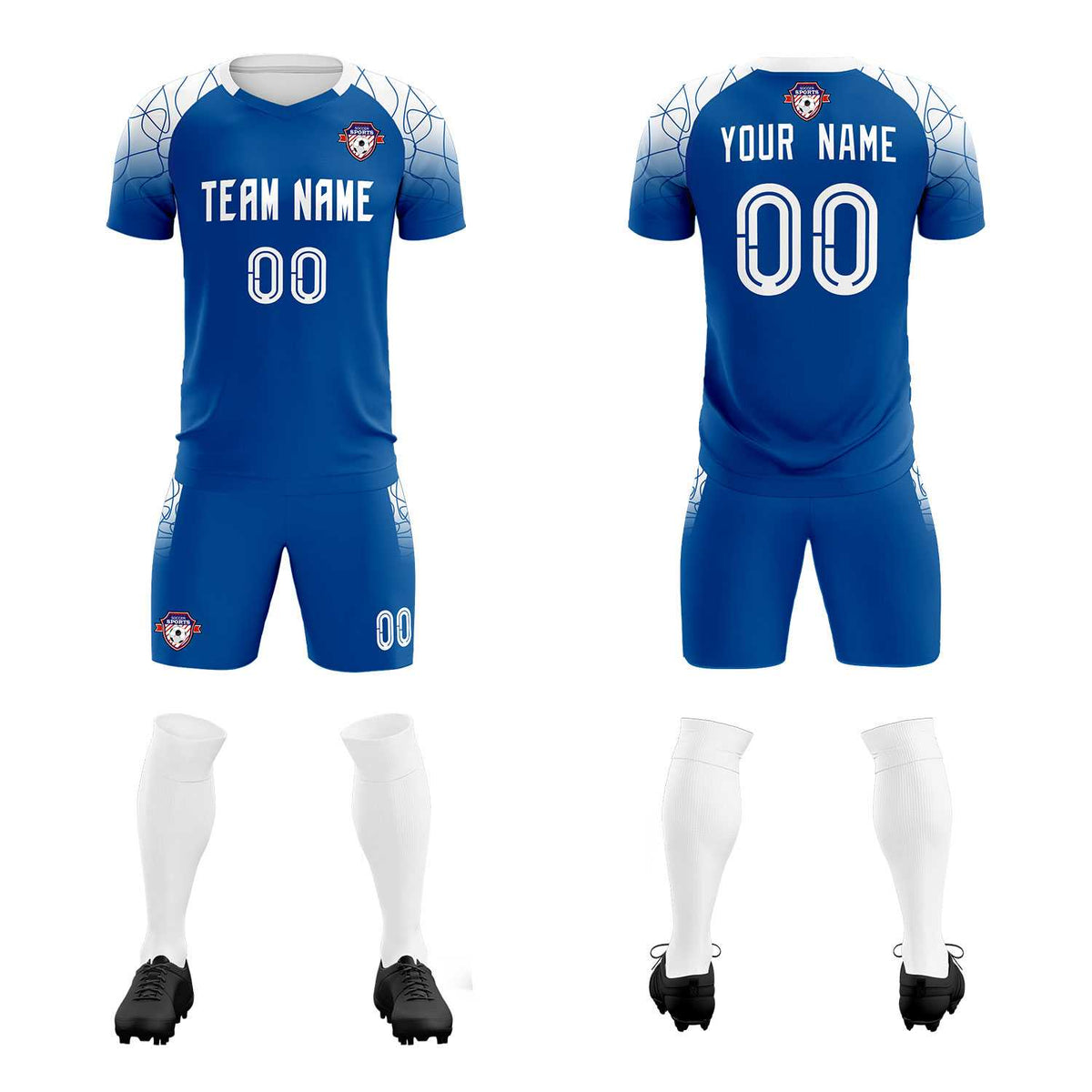 Custom Navy Classic Football Training Kit Jersey For Adults/Kids
