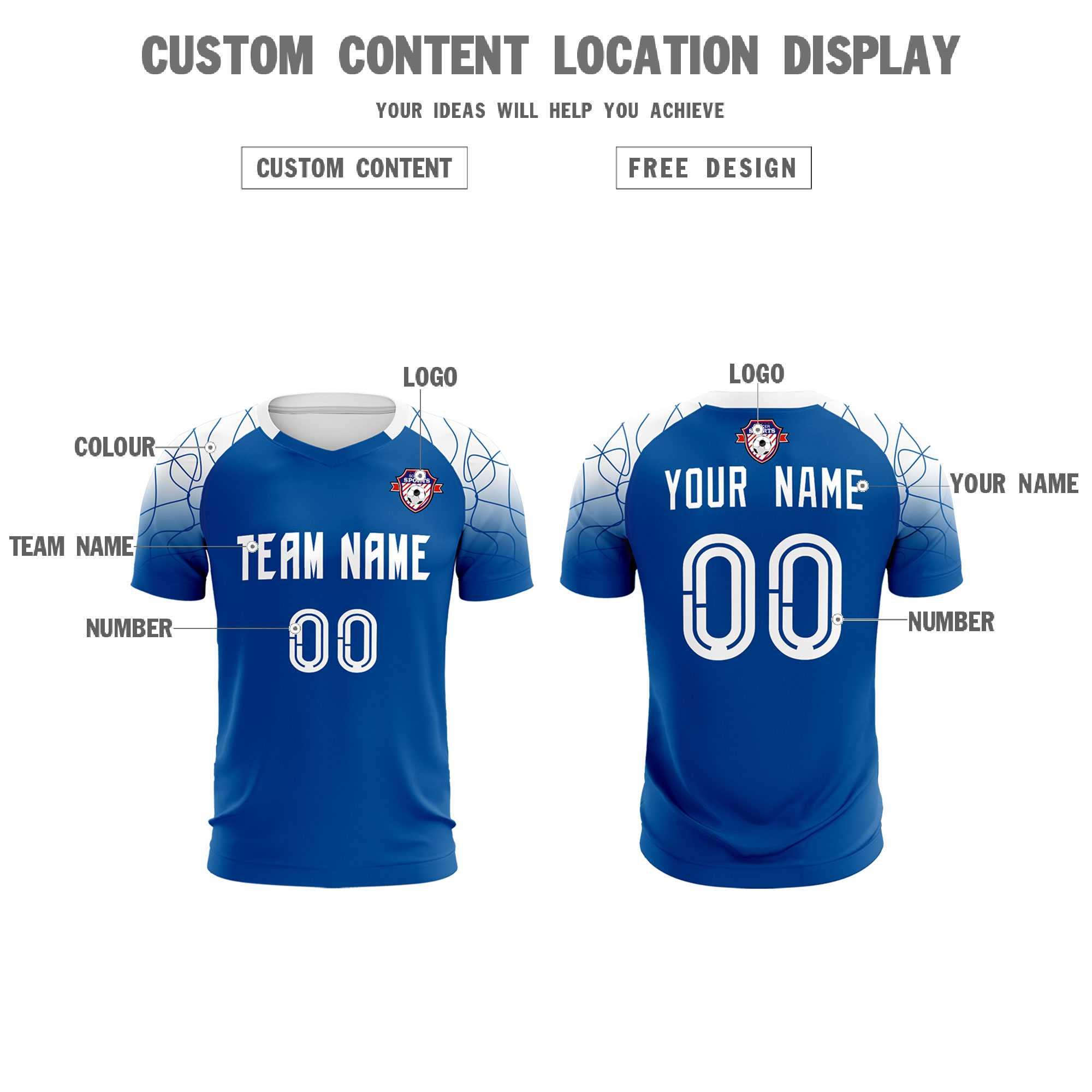 Custom Navy Classic Football Training Kit Jersey For Adults/Kids