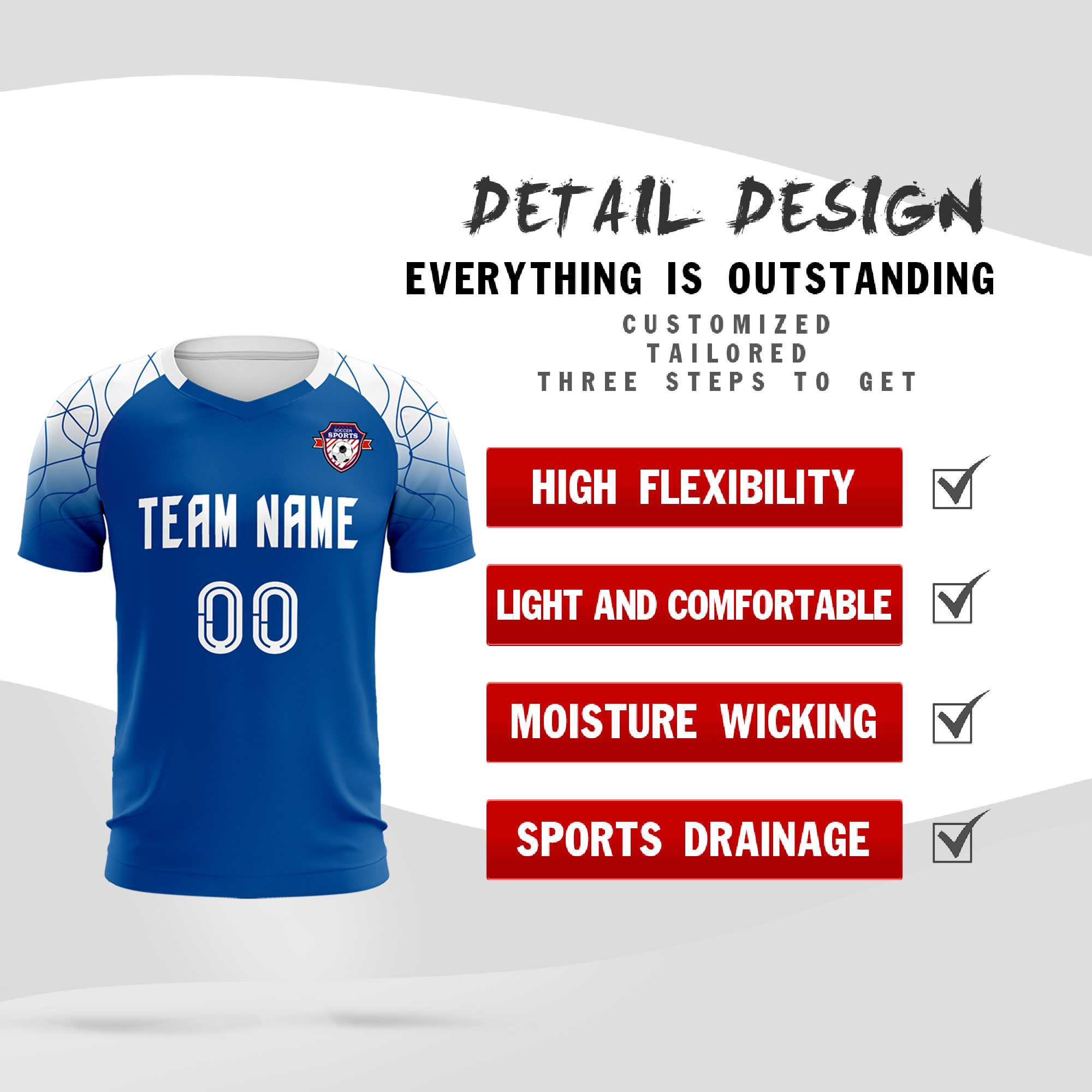 Custom Navy Classic Football Training Kit Jersey For Adults/Kids