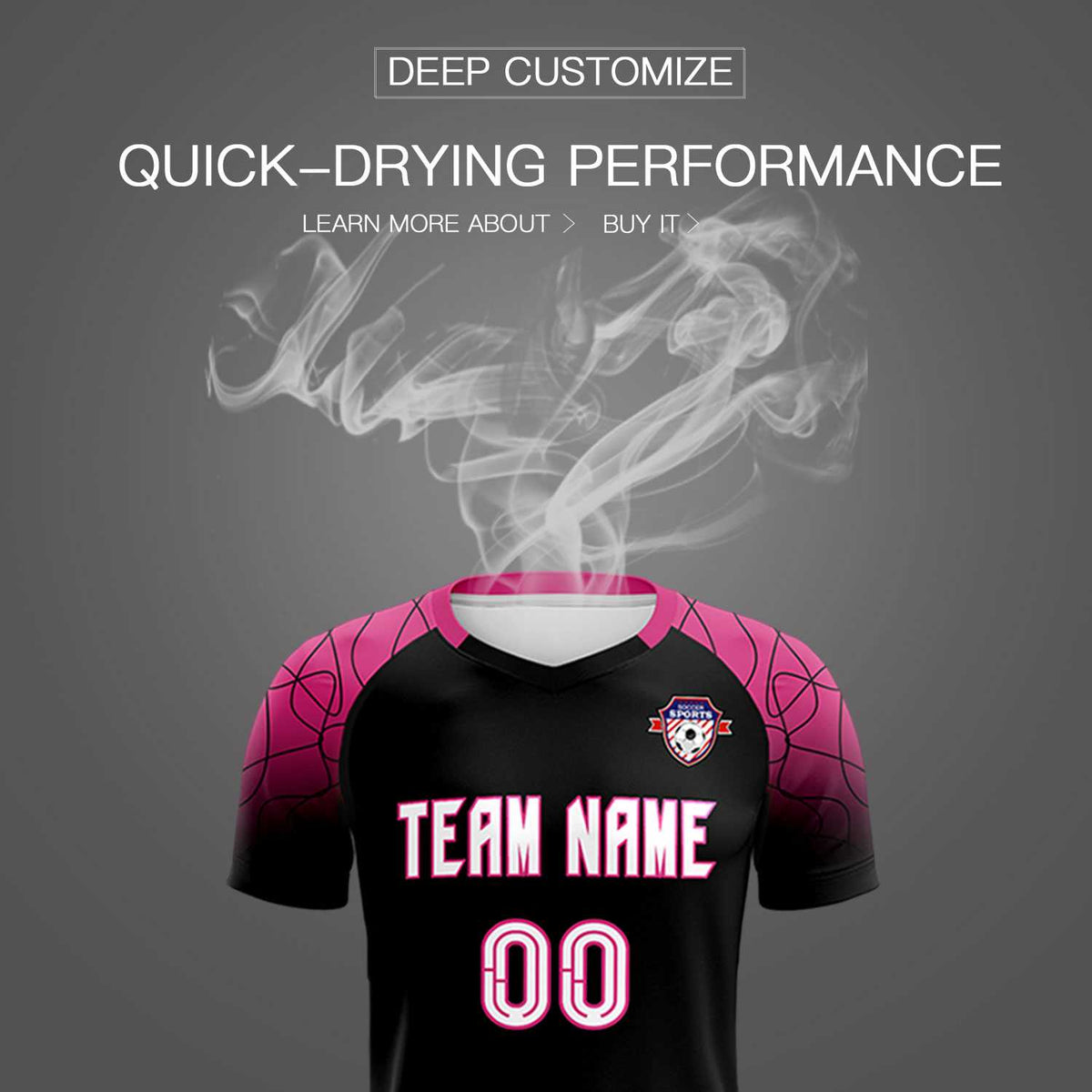 Custom Black Classic Football Training Kit Jersey For Adults/Kids