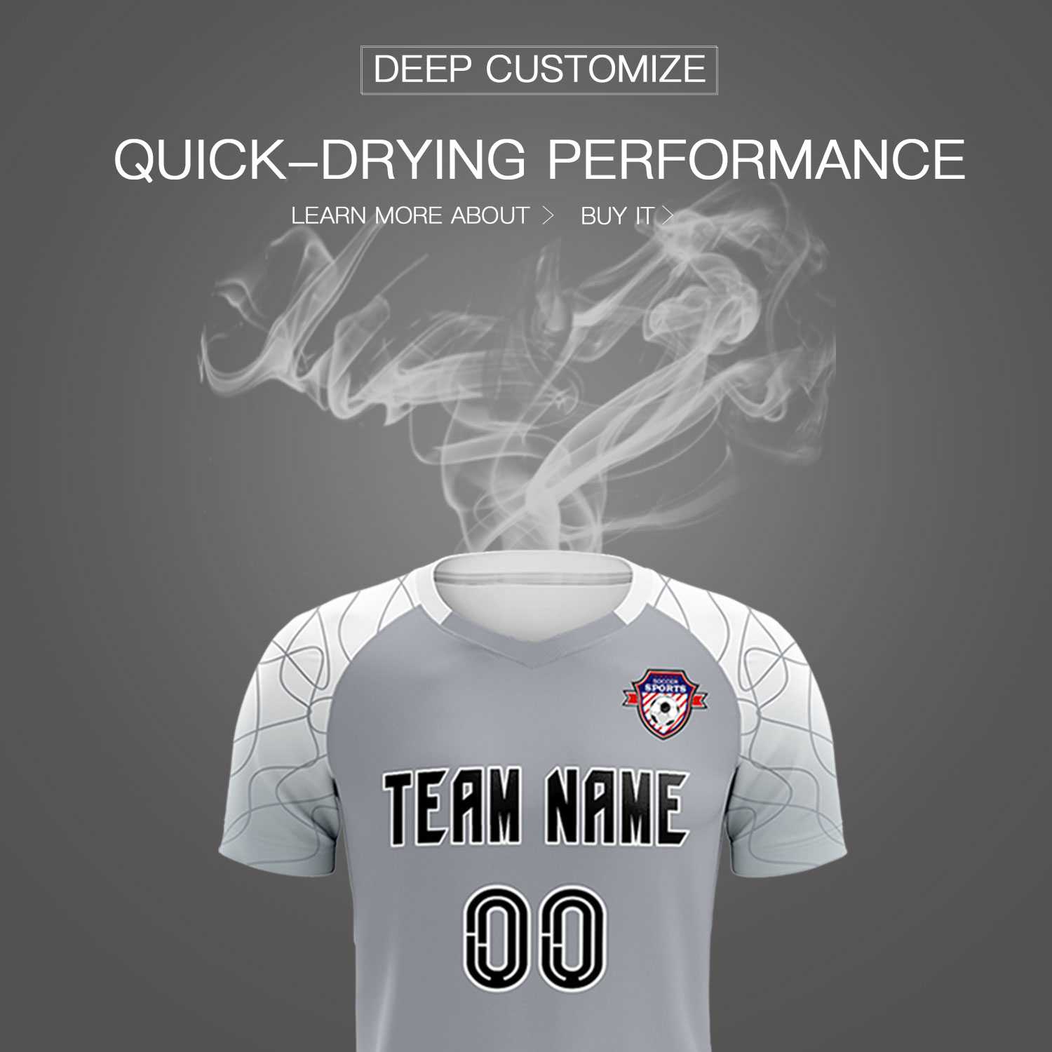 Custom Silver Classic Football Training Kit Jersey For Adults/Kids