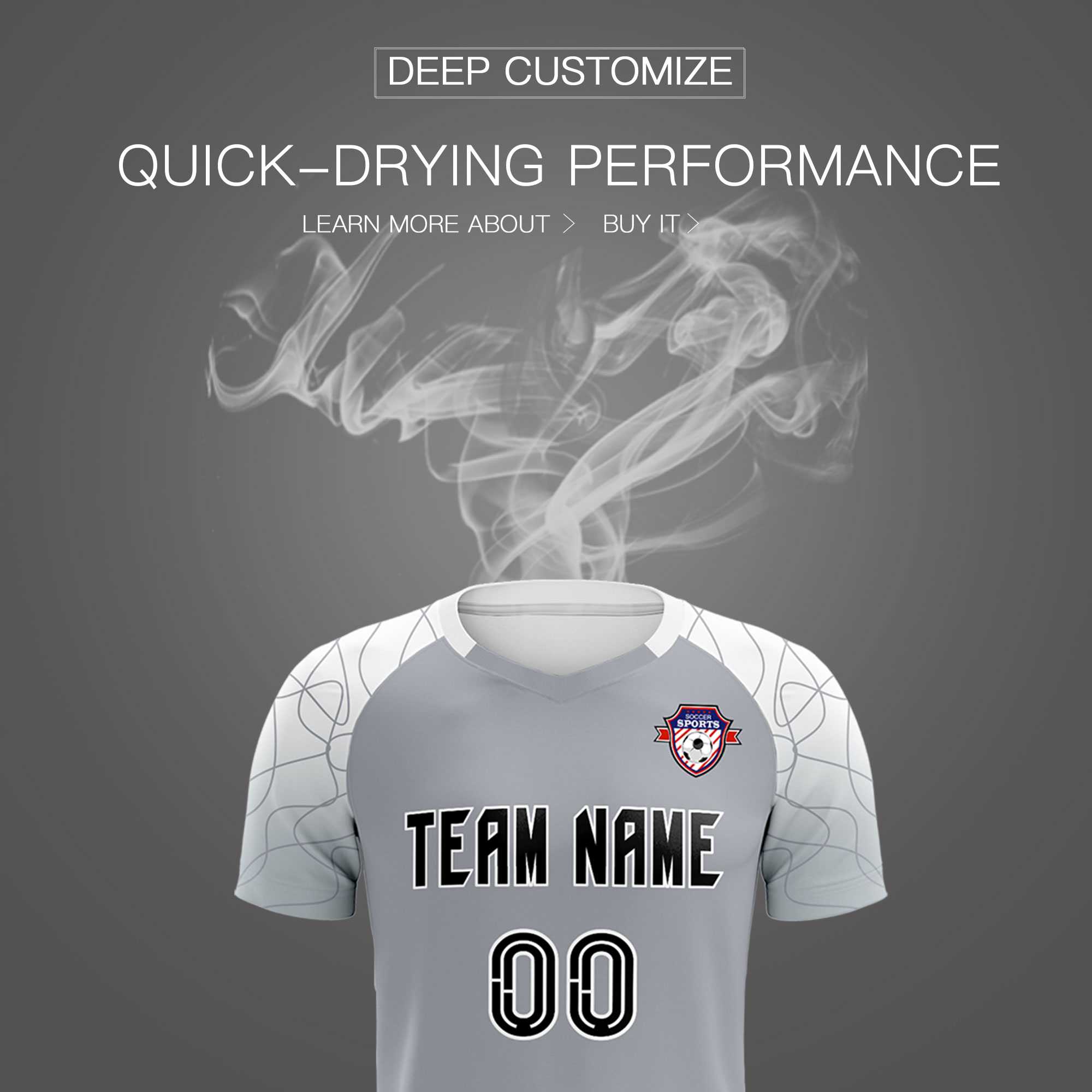 Custom Silver Classic Football Training Kit Jersey For Adults/Kids