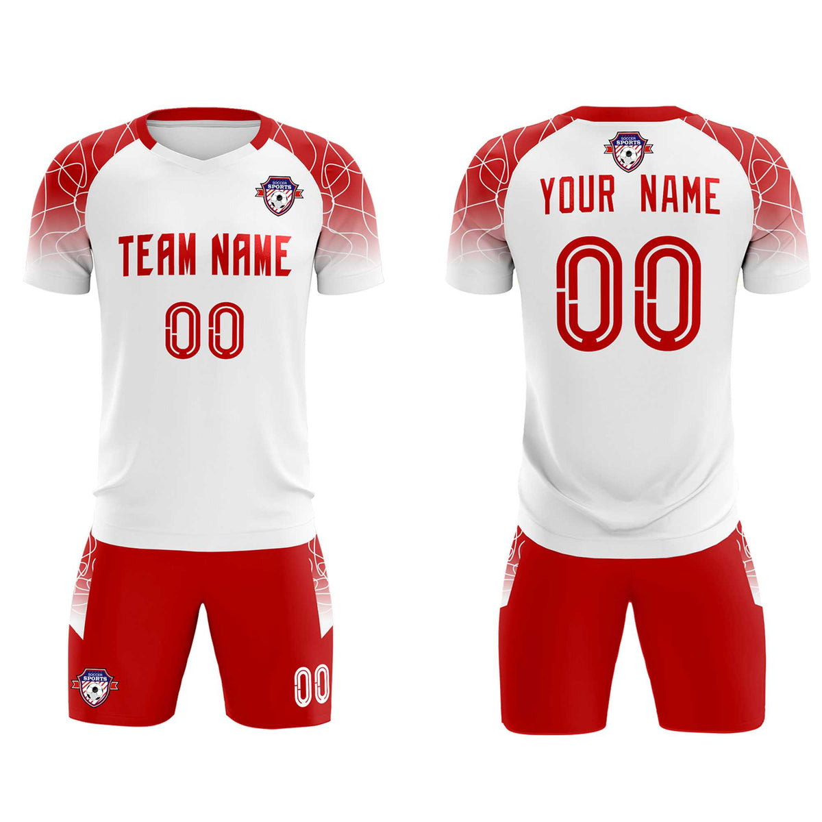 Custom White Classic Football Training Kit Jersey For Adults/Kids