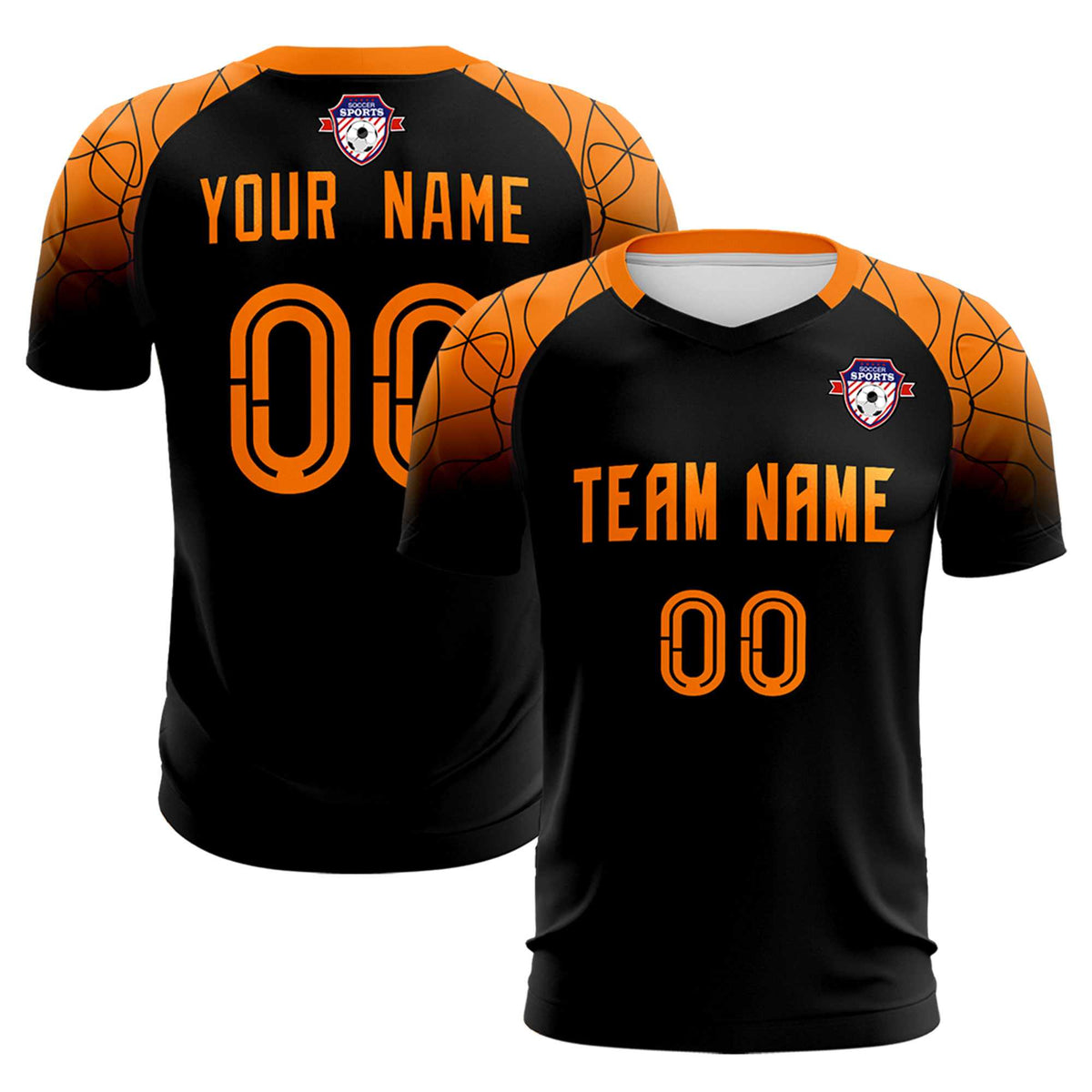 Custom Black Classic Football Training Kit Jersey For Adults/Kids
