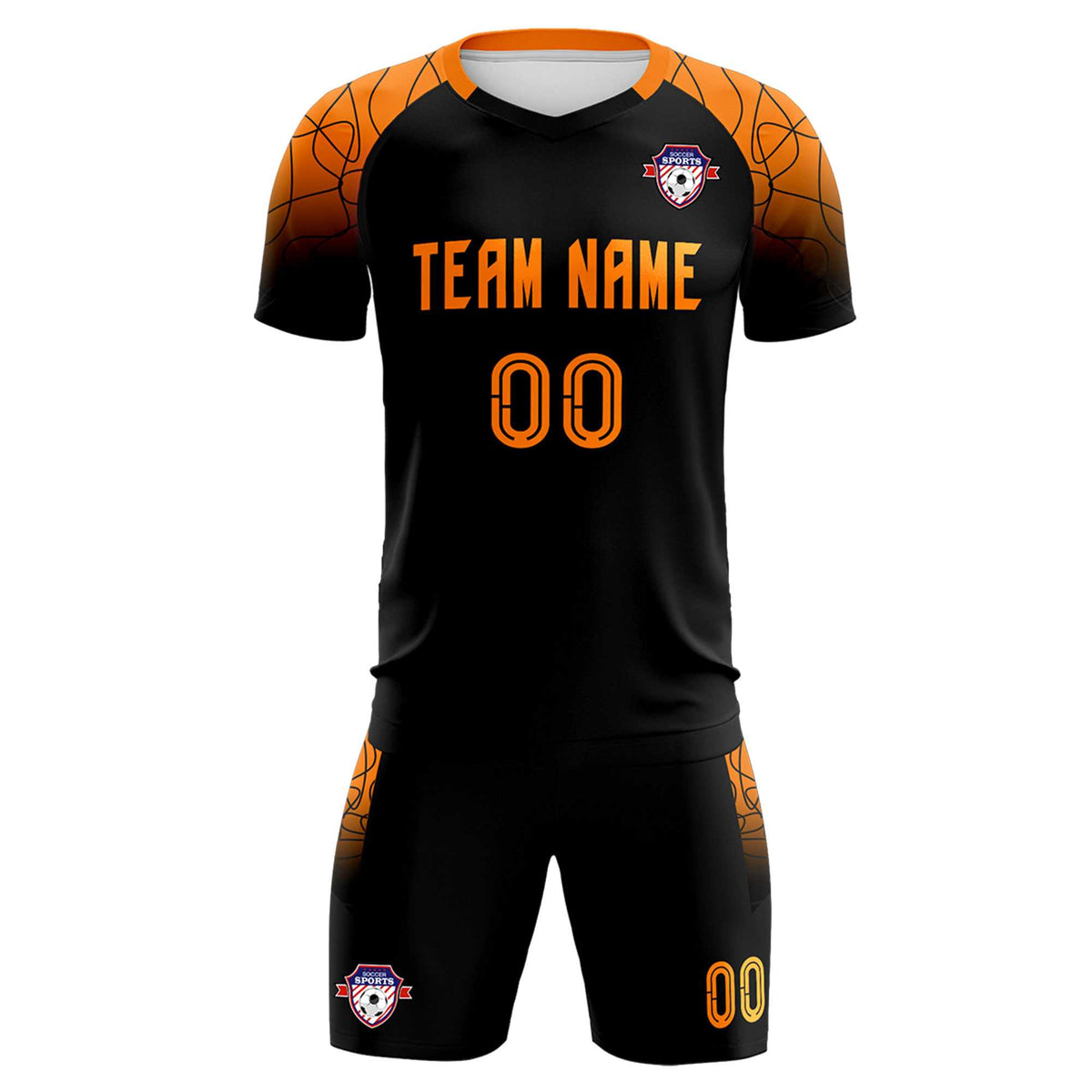 Custom Black Classic Football Training Kit Jersey For Adults/Kids