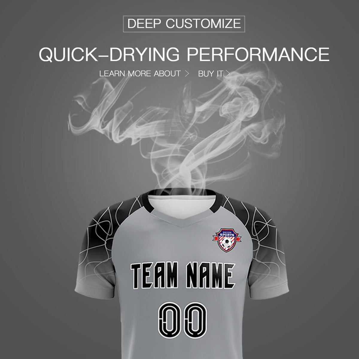 Custom Silver Classic Football Training Kit Jersey For Adults/Kids