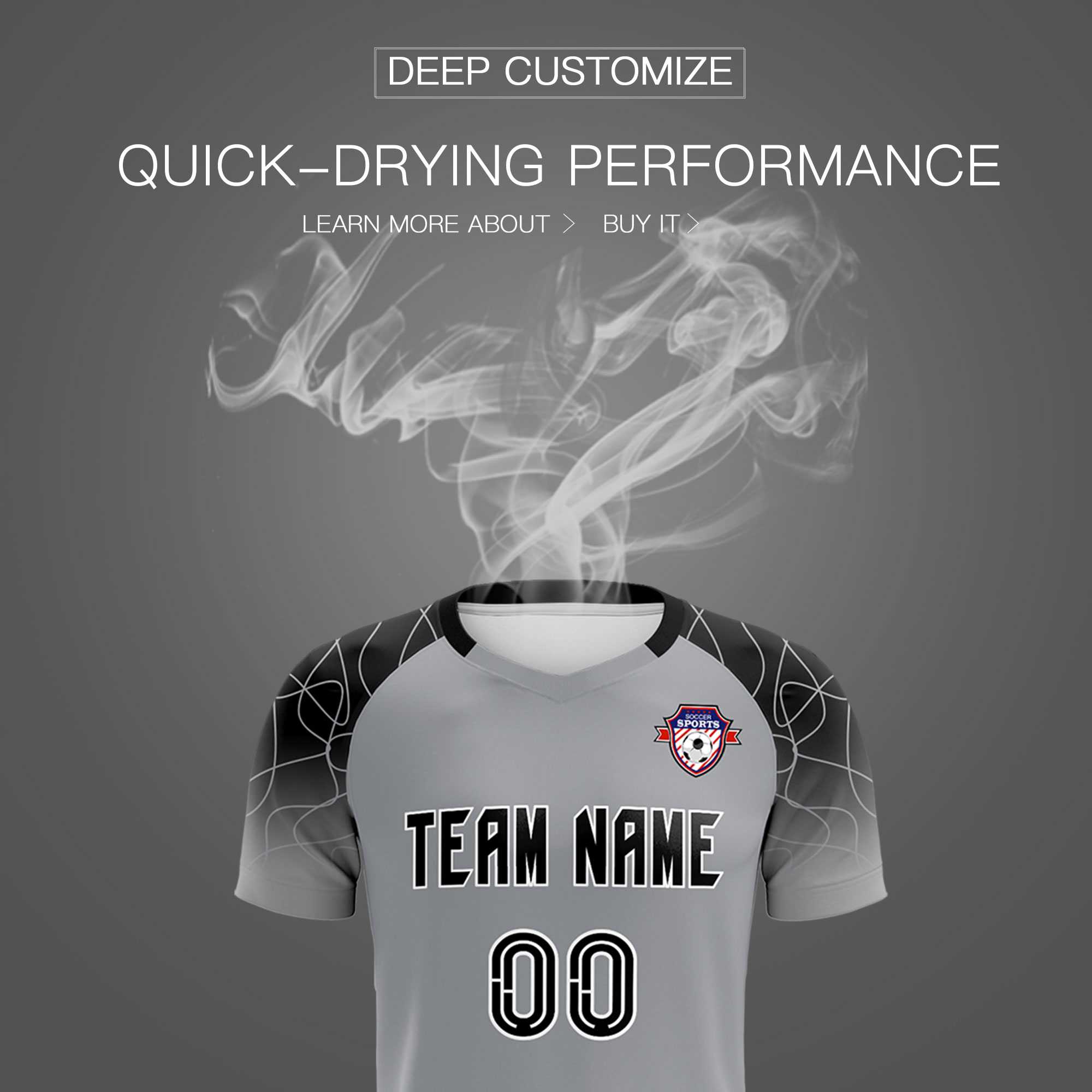 Custom Silver Classic Football Training Kit Jersey For Adults/Kids