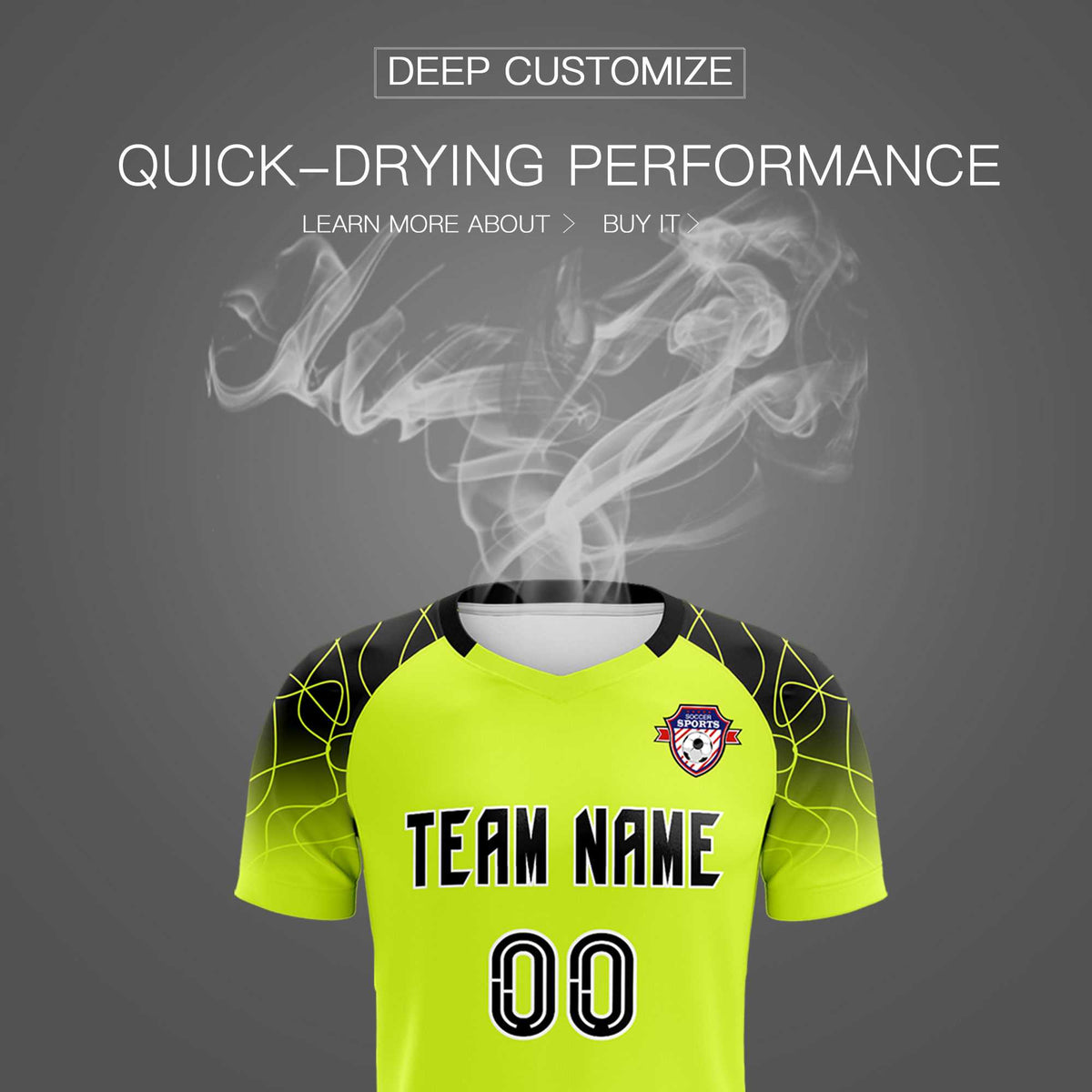 Custom Neon Green Classic Football Training Kit Jersey For Adults/Kids