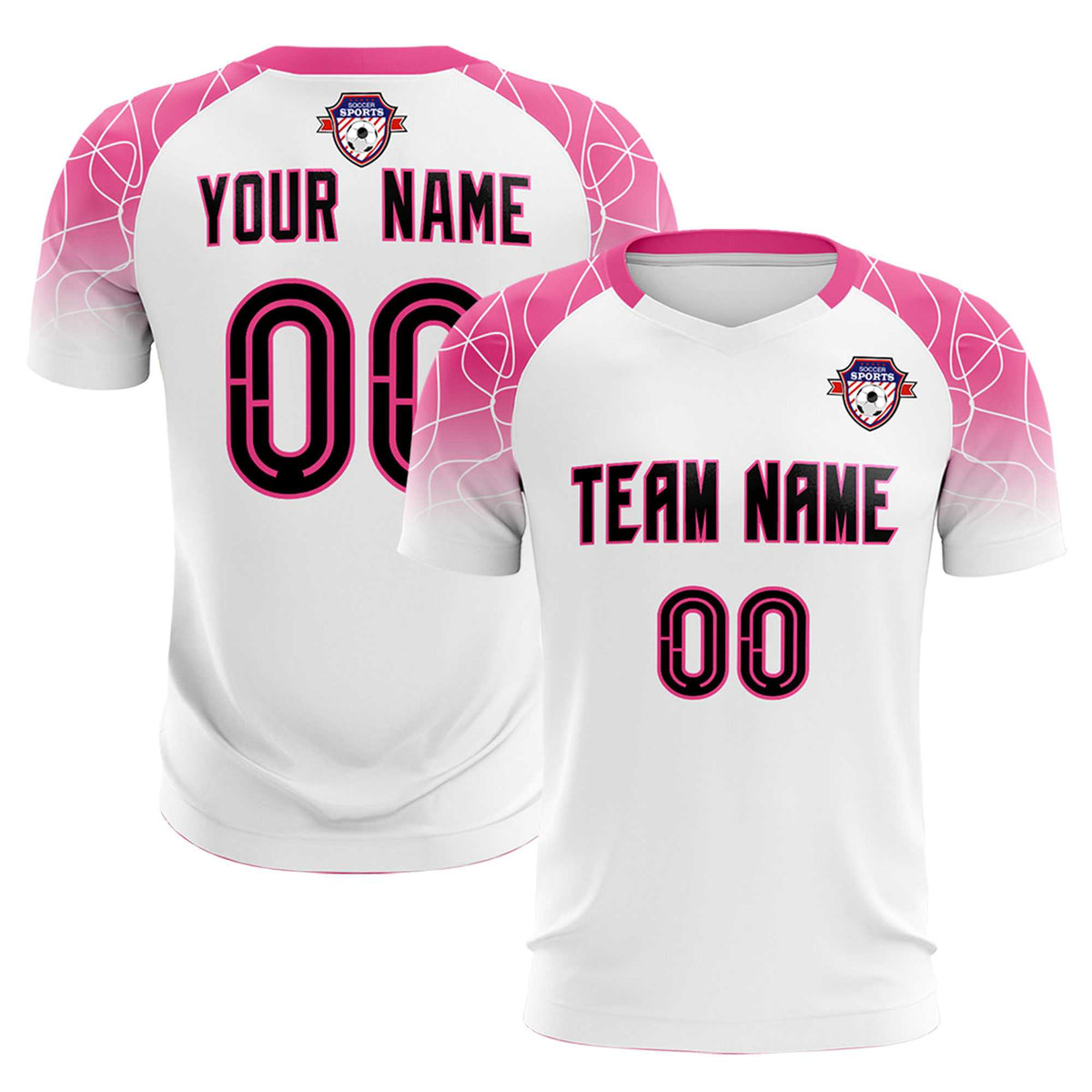 Custom White Classic Football Training Kit Jersey For Adults/Kids