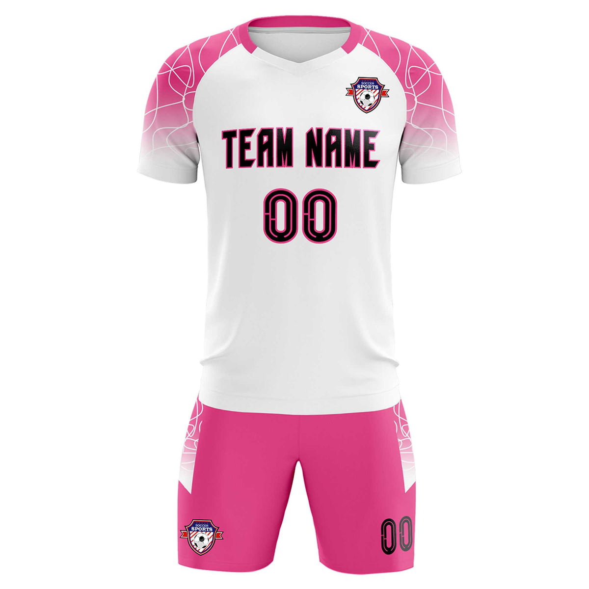Custom White Classic Football Training Kit Jersey For Adults/Kids