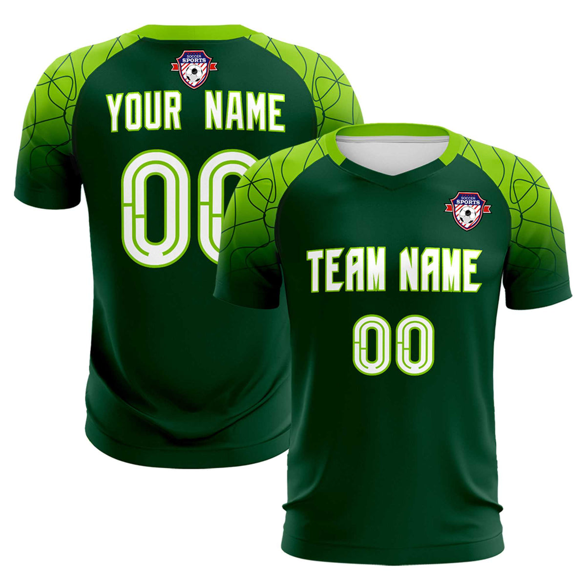 Custom Green Classic Football Training Kit Jersey For Adults/Kids