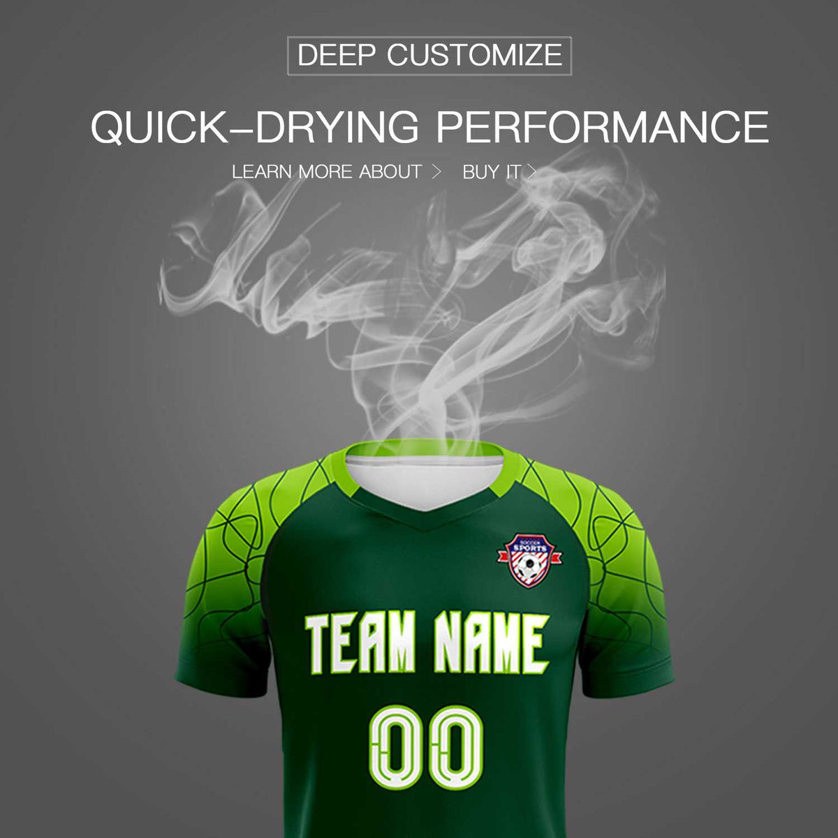 Custom Green Classic Football Training Kit Jersey For Adults/Kids