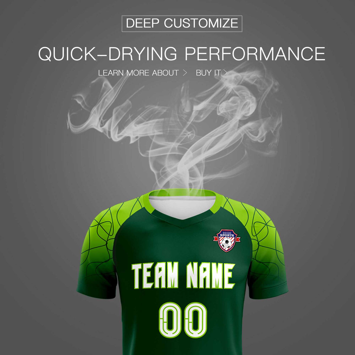 Custom Green Classic Football Training Kit Jersey For Adults/Kids