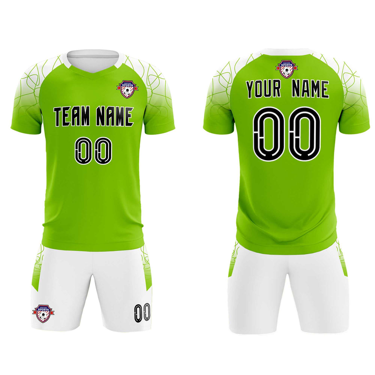 Custom Green Classic Football Training Kit Jersey For Adults/Kids