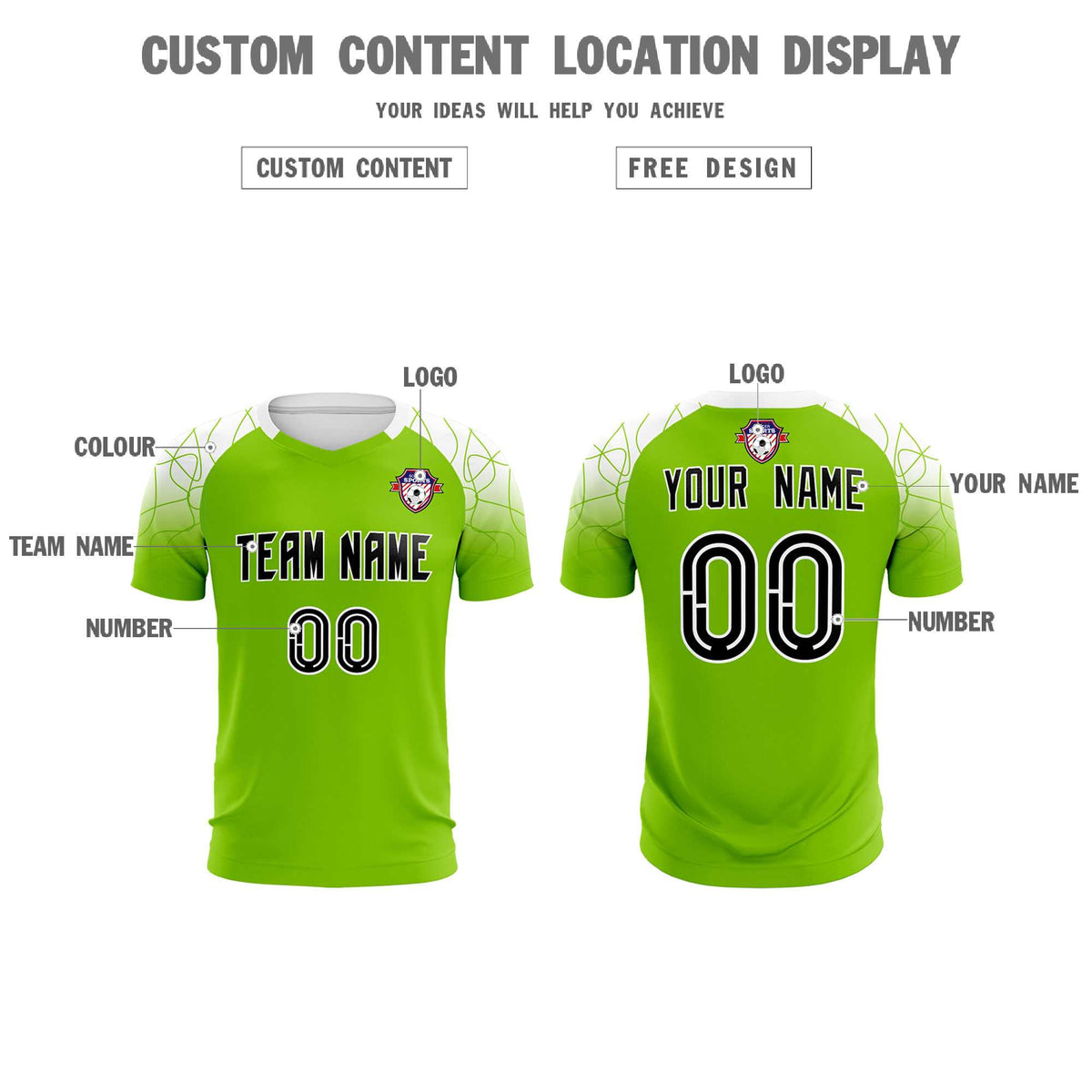 Custom Green Classic Football Training Kit Jersey For Adults/Kids