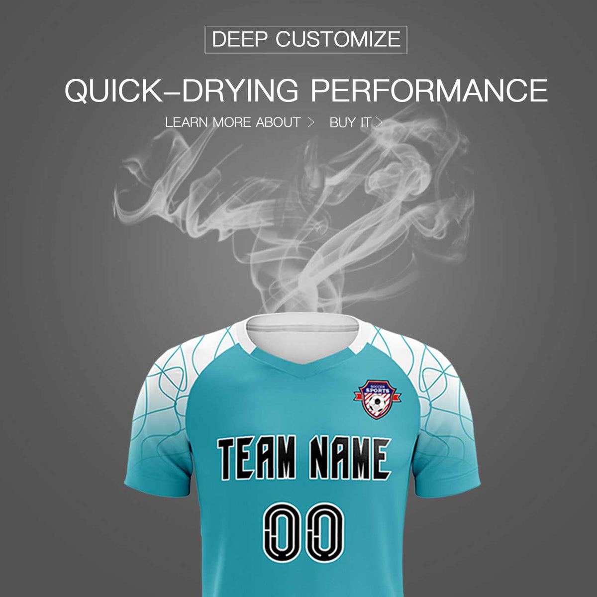 Custom Aqua Classic Football Training Kit Jersey For Adults/Kids