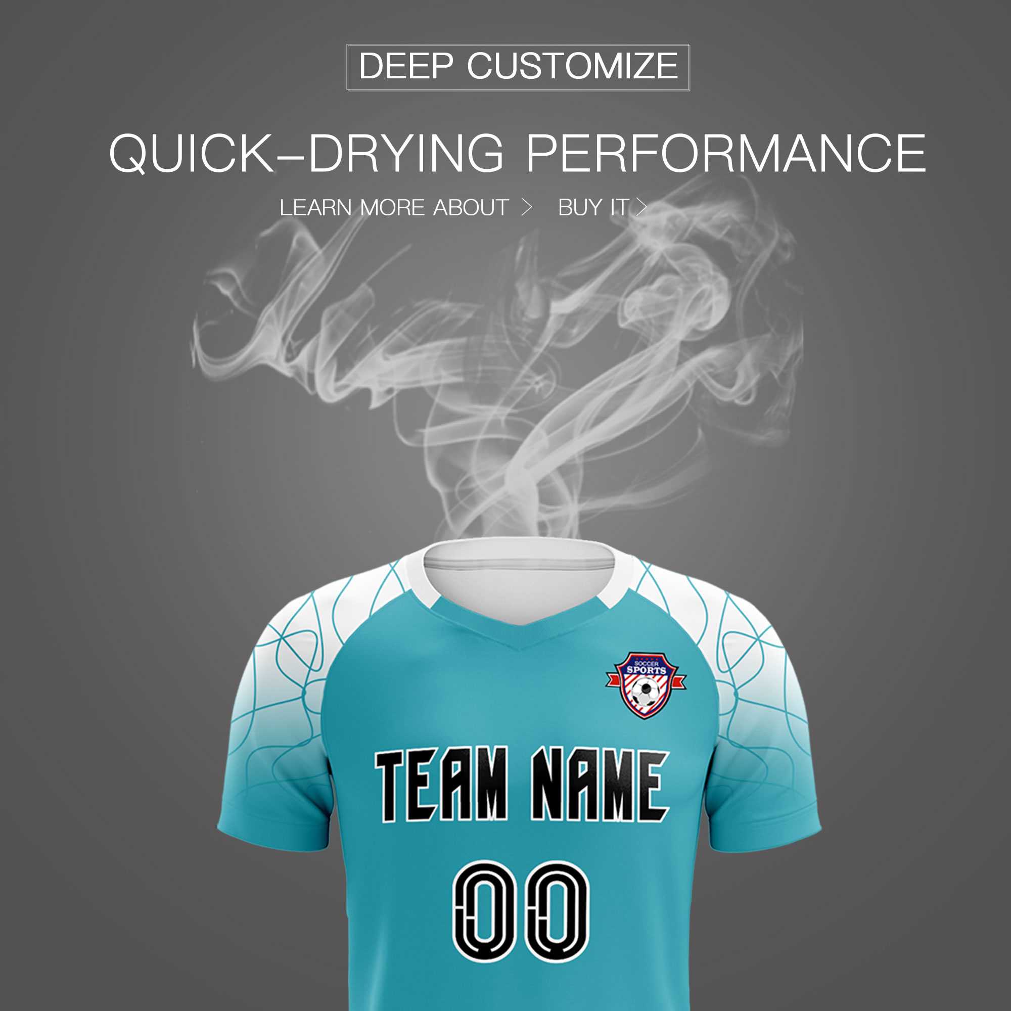 Custom Aqua Classic Football Training Kit Jersey For Adults/Kids