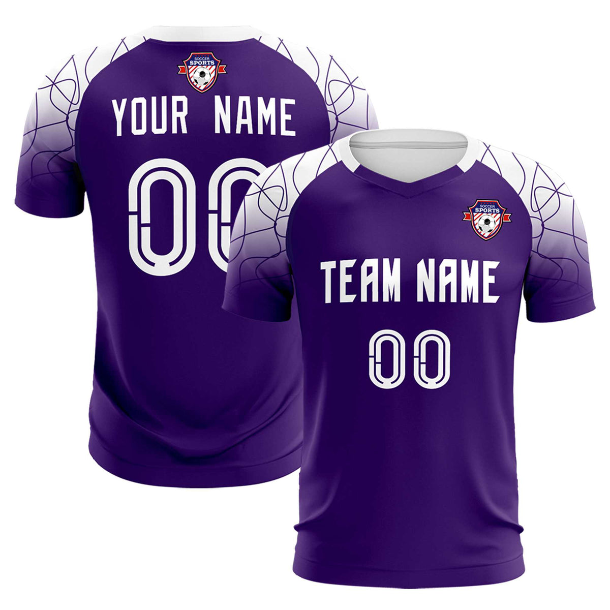 Custom Purple Classic Football Training Kit Jersey For Adults/Kids