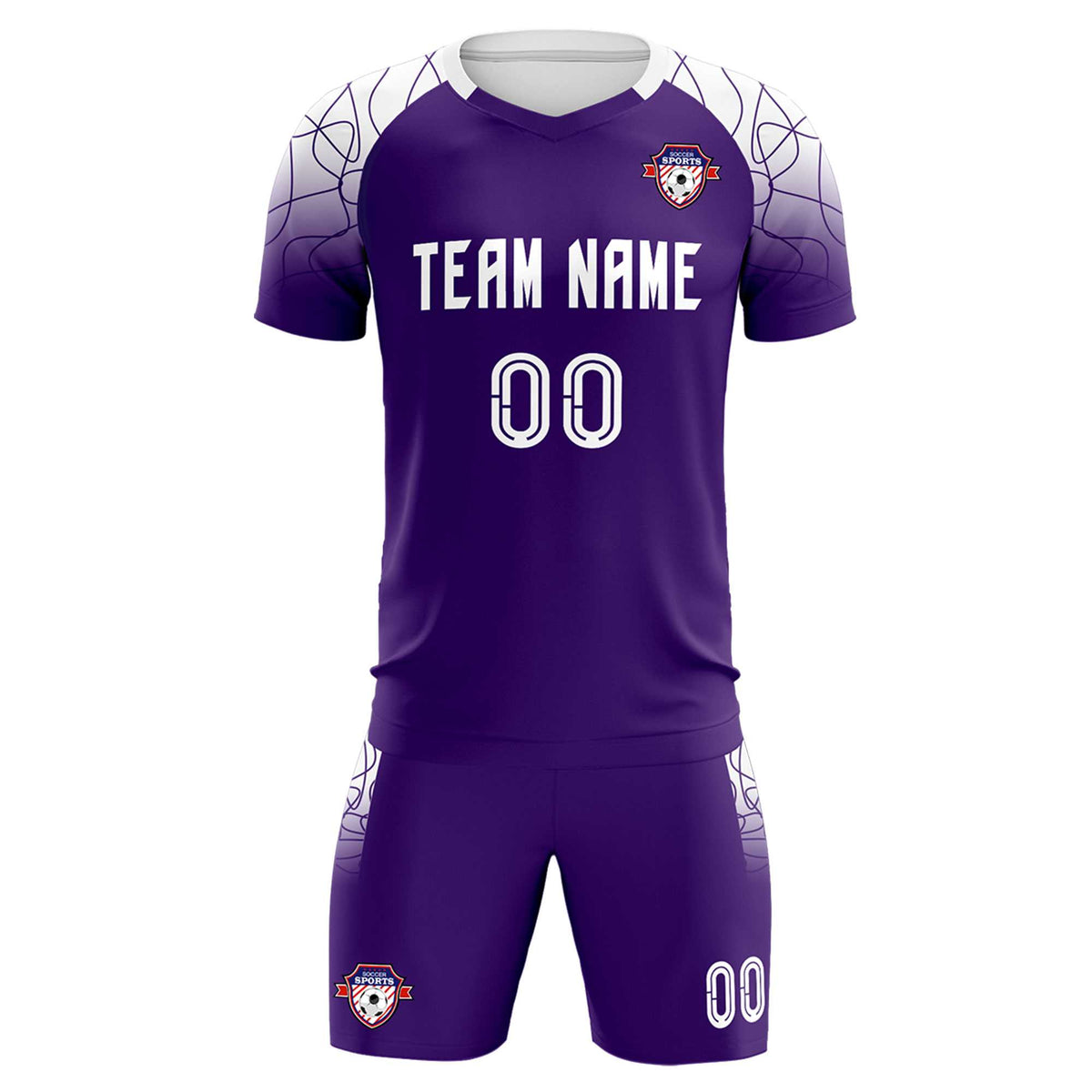 Custom Purple Classic Football Training Kit Jersey For Adults/Kids