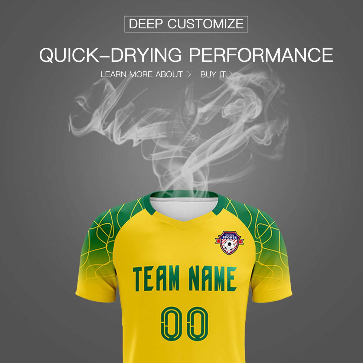 Custom Gold Classic Football Training Kit Jersey For Adults/Kids