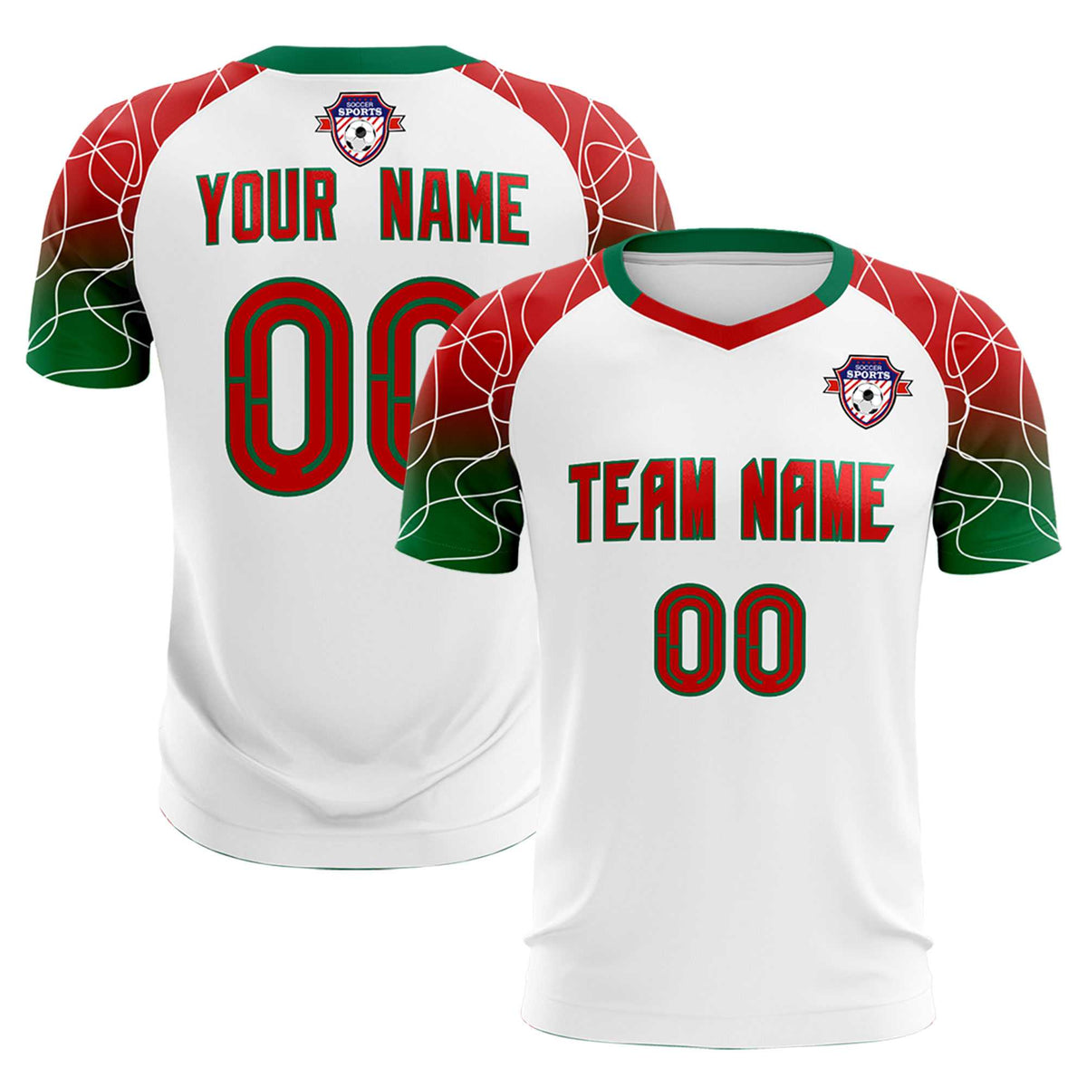 Custom White Classic Football Training Kit Jersey For Adults/Kids