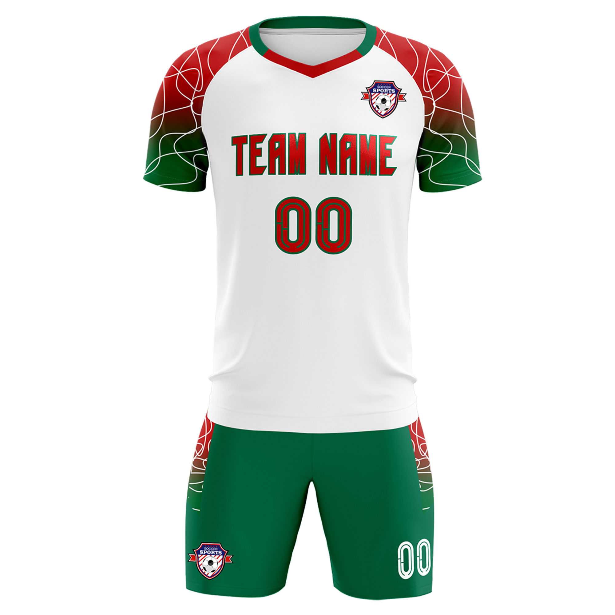 Custom White Classic Football Training Kit Jersey For Adults/Kids