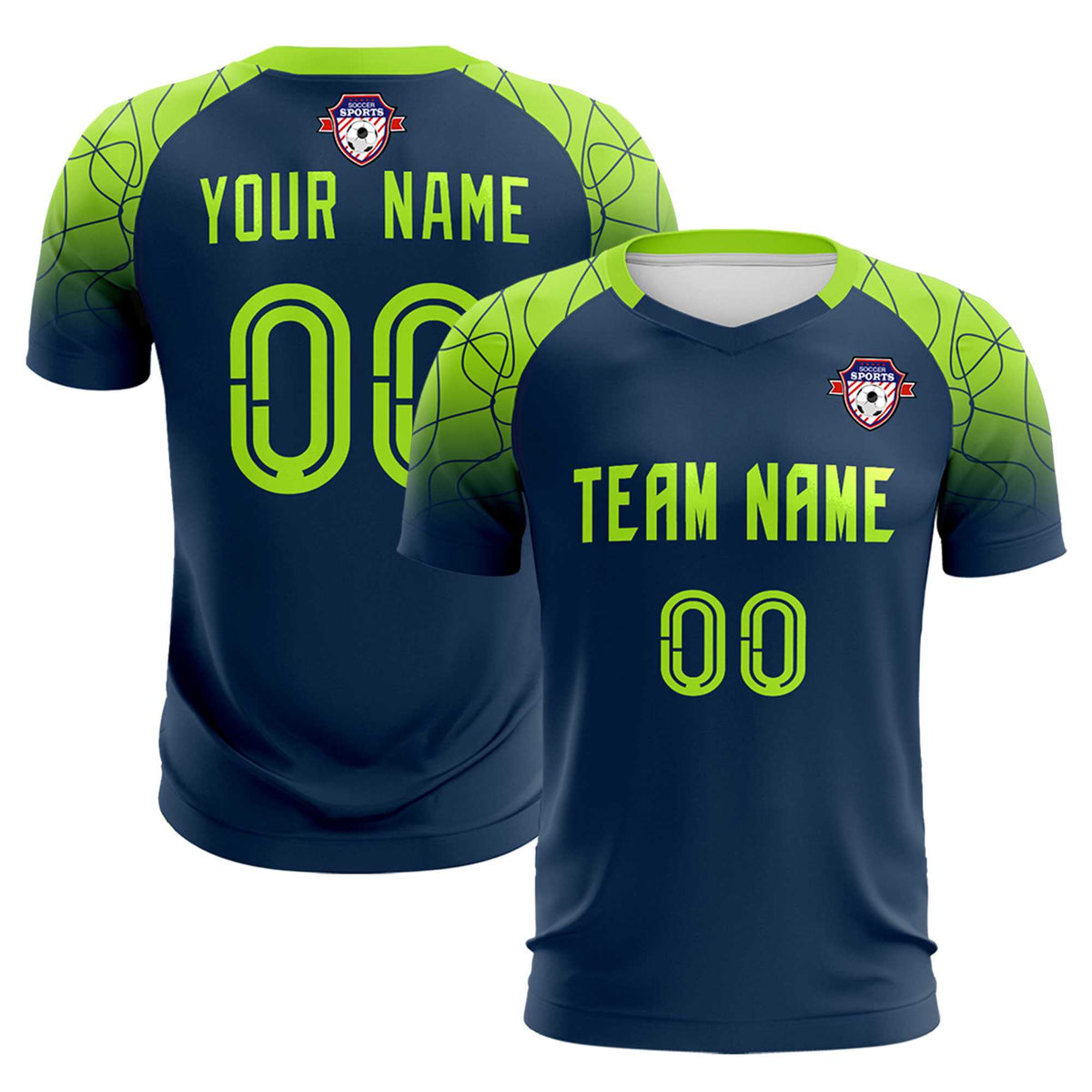 Custom Midnight Blue Classic Football Training Kit Jersey For Adults/Kids