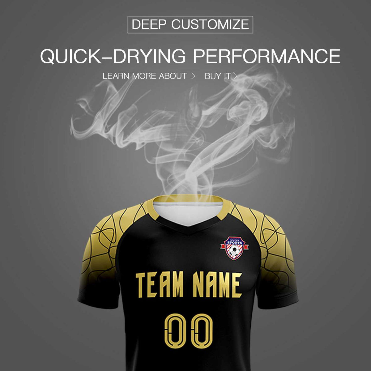 Custom Black Classic Football Training Kit Jersey For Adults/Kids