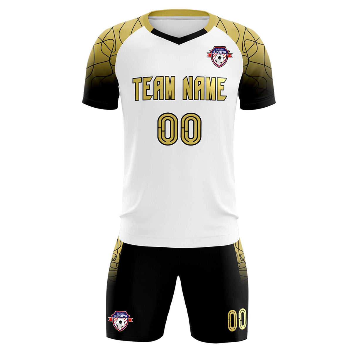 Custom White Classic Football Training Kit Jersey For Adults/Kids