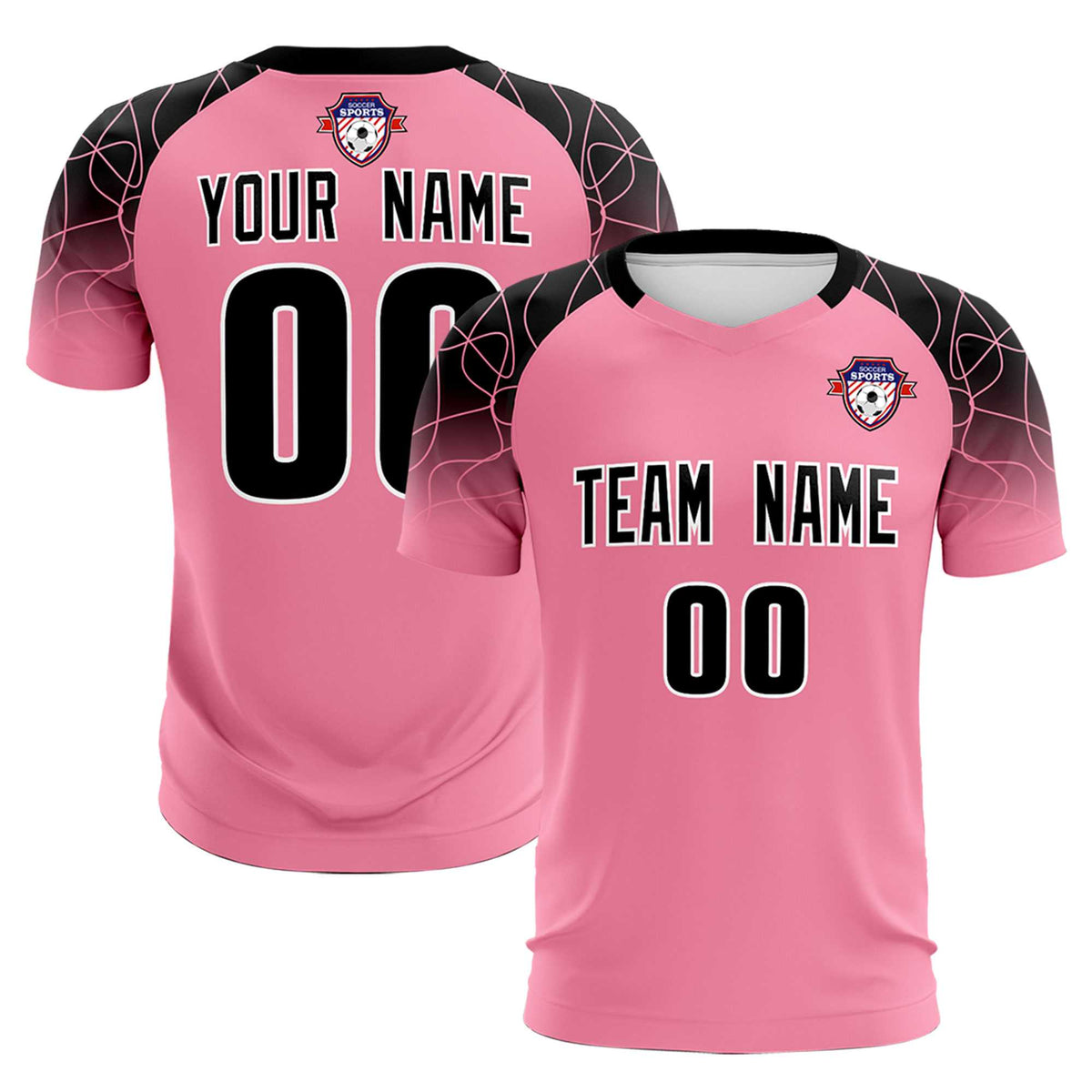 Custom Light Pink Classic Football Training Kit Jersey For Adults/Kids
