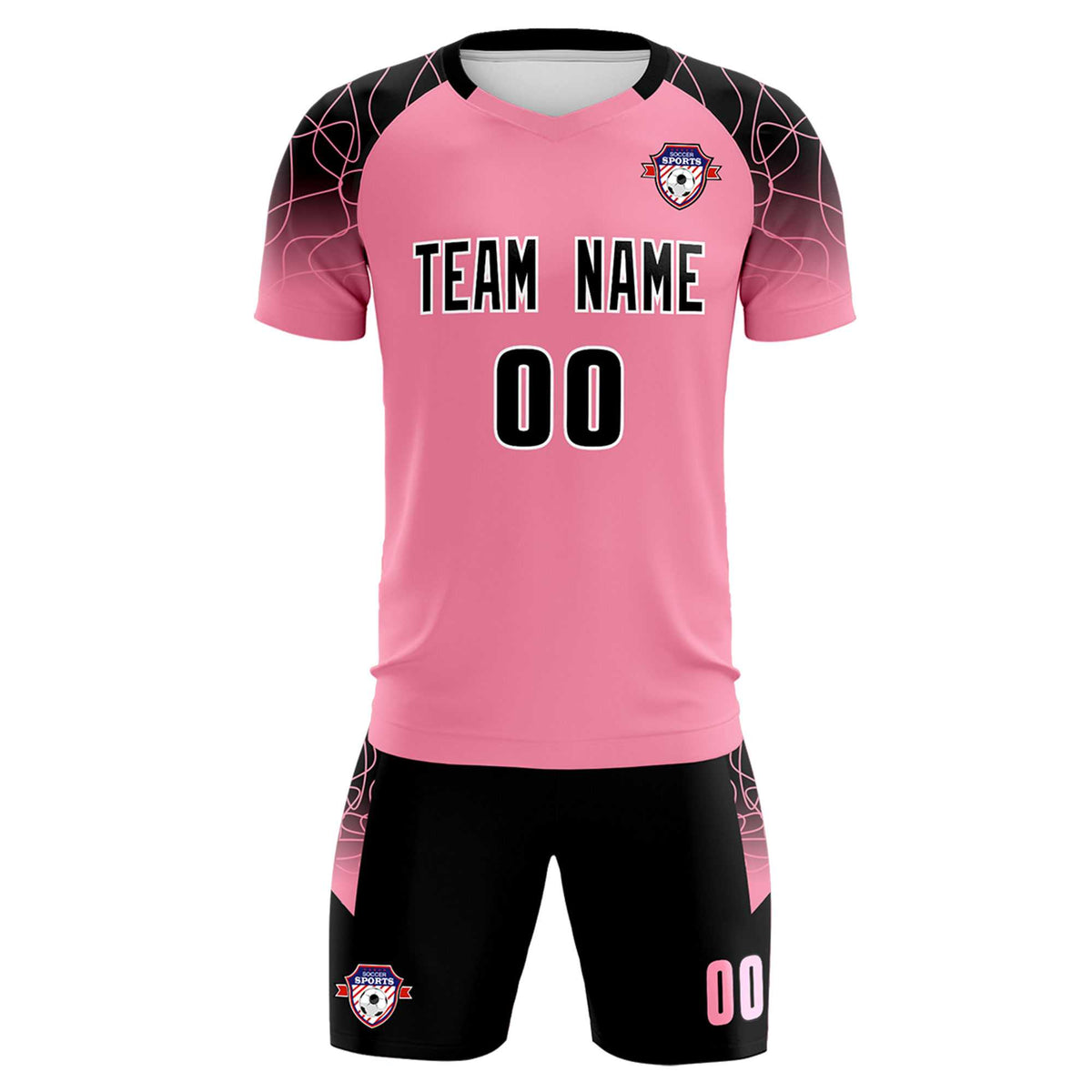 Custom Light Pink Classic Football Training Kit Jersey For Adults/Kids