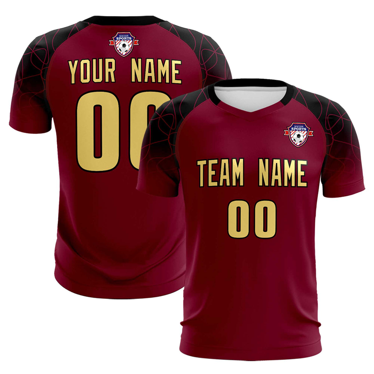 Custom Crimson Classic Football Training Kit Jersey For Adults/Kids