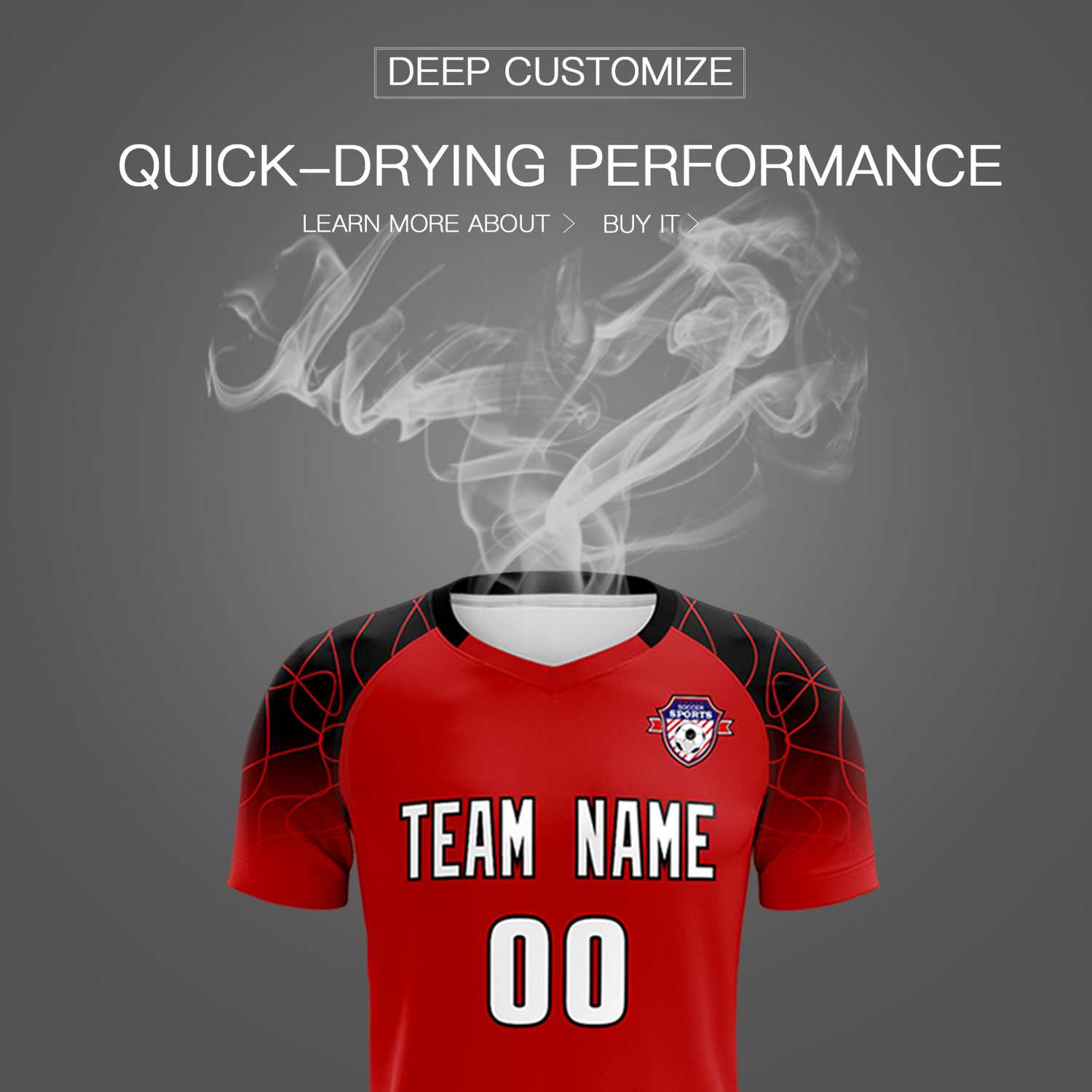 Custom Red Classic Football Training Kit Jersey For Adults/Kids