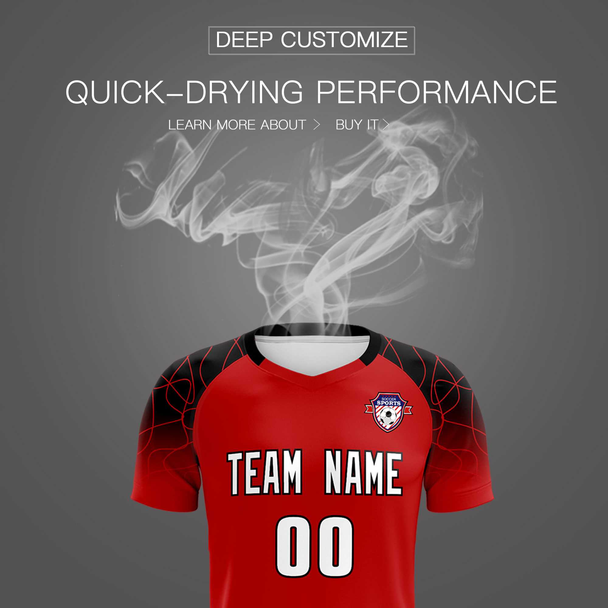 Custom Red Classic Football Training Kit Jersey For Adults/Kids