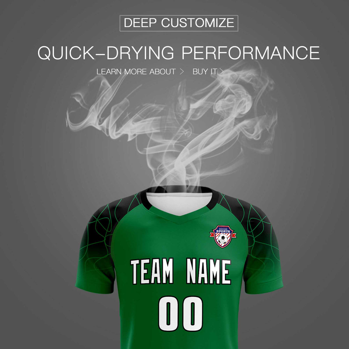 Custom Kelly Green Classic Football Training Kit Jersey For Adults/Kids
