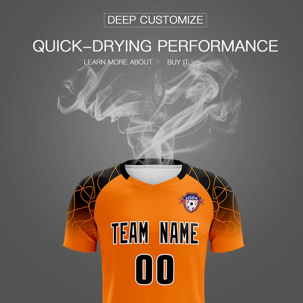 Custom Orange Classic Football Training Kit Jersey For Adults/Kids