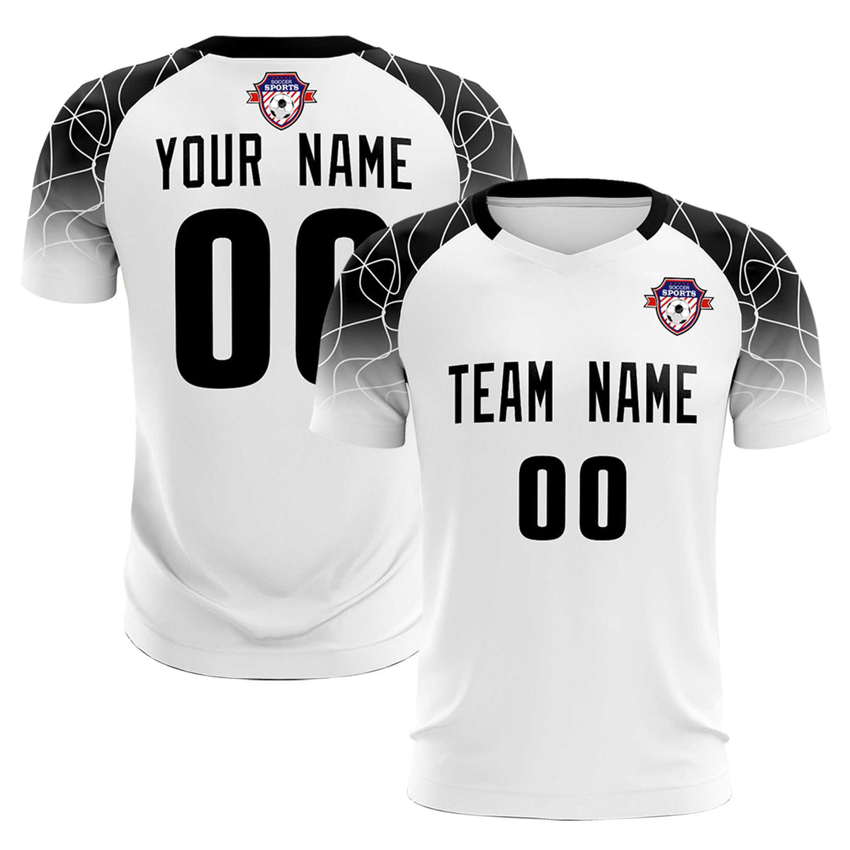 Custom White Classic Football Training Kit Jersey For Adults/Kids