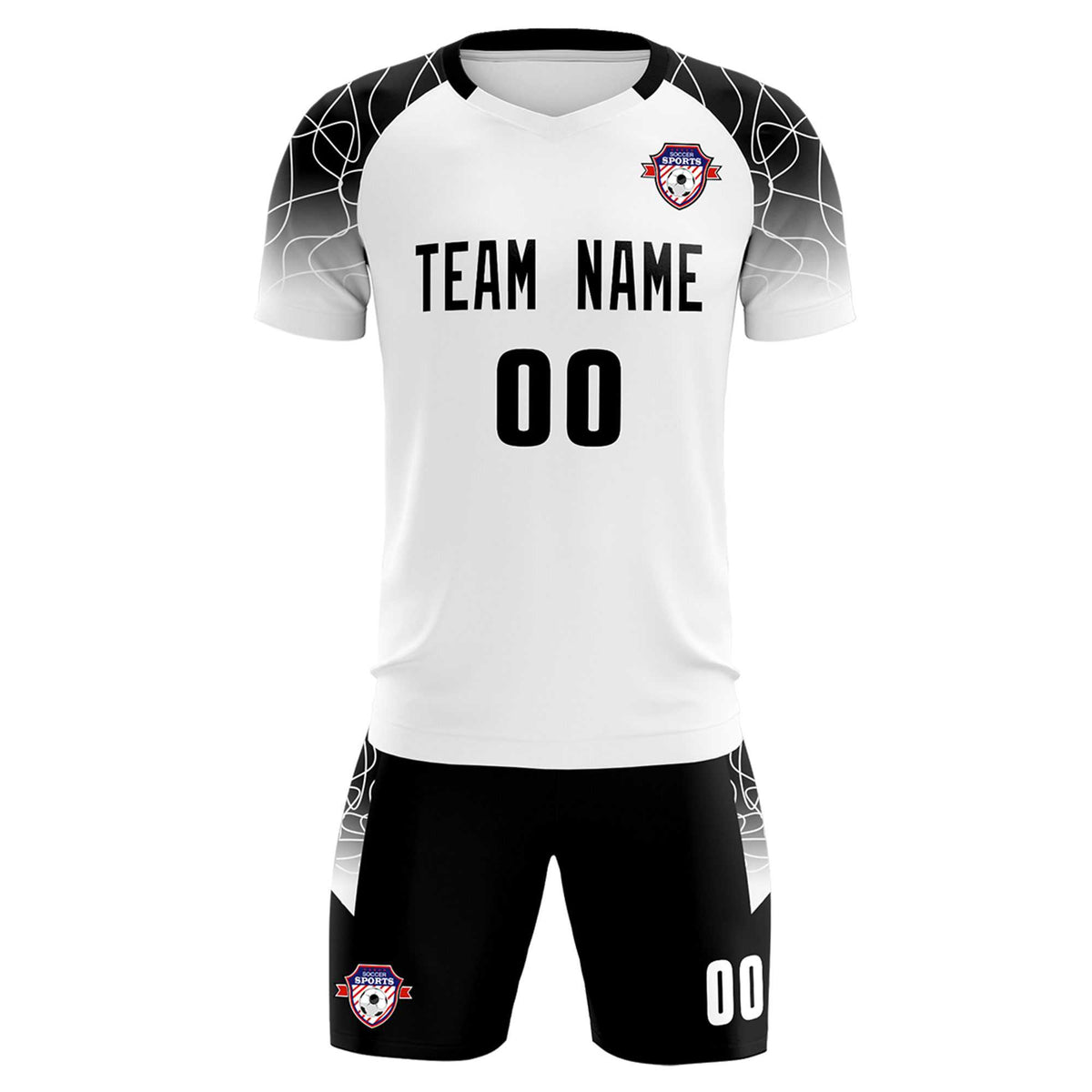 Custom White Classic Football Training Kit Jersey For Adults/Kids