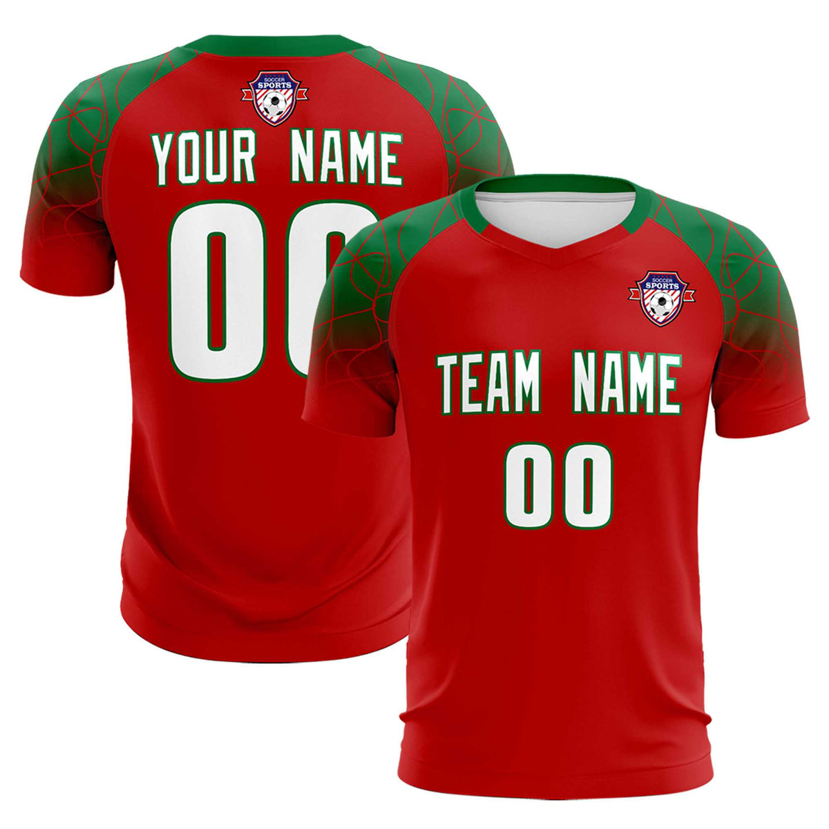 Custom Red Classic Football Training Kit Jersey For Adults/Kids
