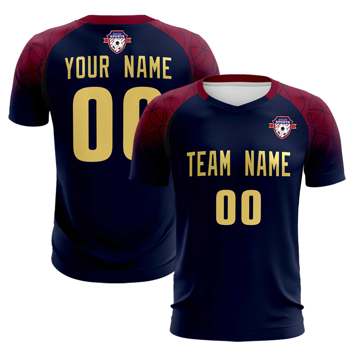 Custom Navy Classic Football Training Kit Jersey For Adults/Kids