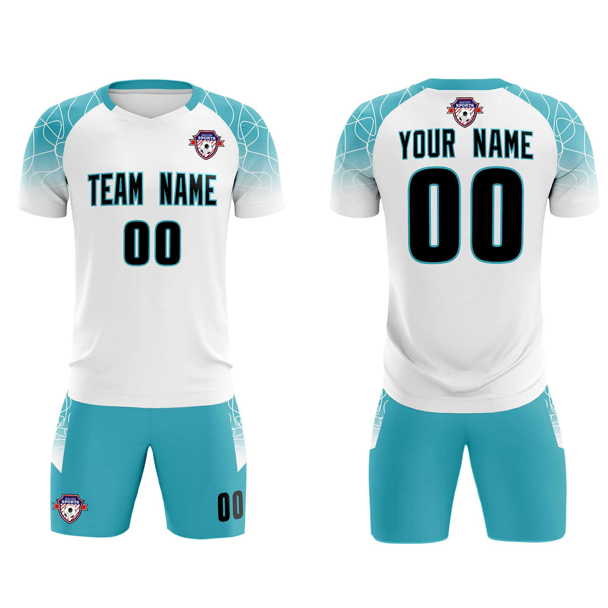 Custom White Classic Football Training Kit Jersey For Adults/Kids