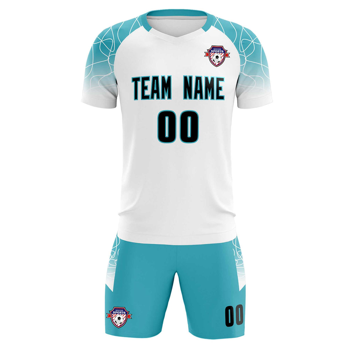 Custom White Classic Football Training Kit Jersey For Adults/Kids